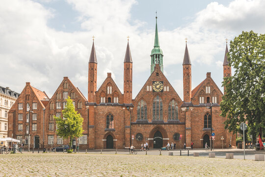 Portal of Holy Spirit Hospital in in L�beck, Germany