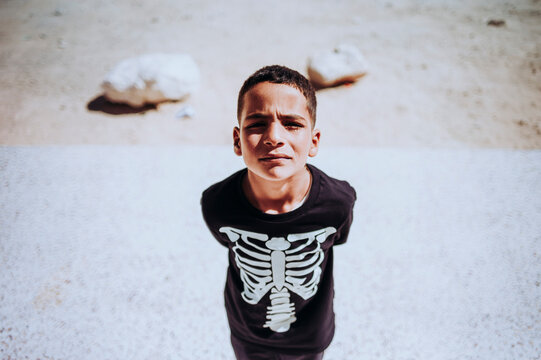 Portrait of a boy in Smara refugee camp, Tindouf, Algeria