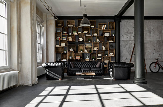 Interior of a loft flat