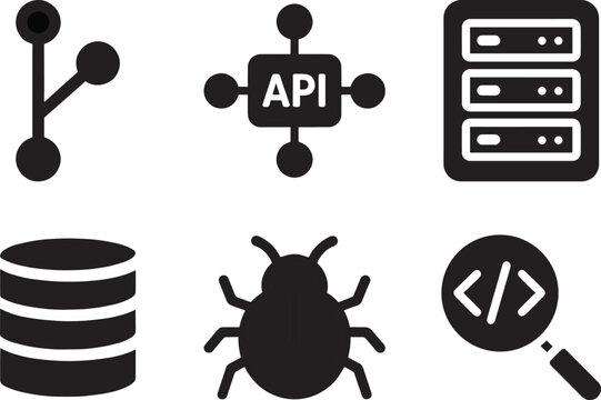 Web Development Icon Set Solid