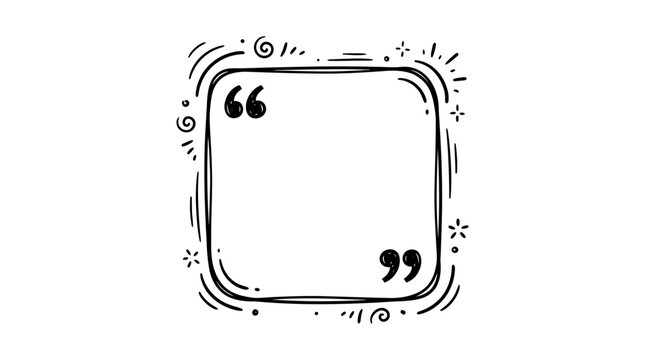quote bubble with decorative border.