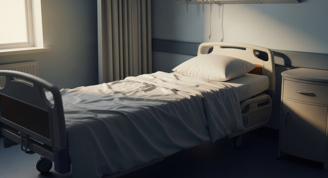 Hospital bed pillow blanket window curtain bedside cabinet healthcare staffing shortages create challenges patient care and comfort medical rooms