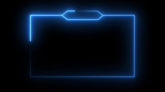 glowing neon text frame animation box frame neon frame overlay animation.
