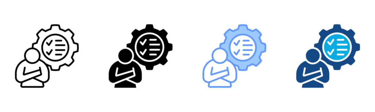 Skilss Icon Multiple Style Vector Illustration
