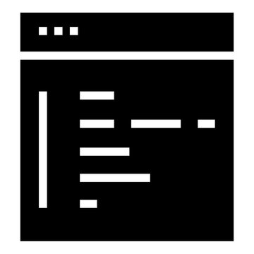 Programming Code Editor Interface Icon. Programming icon. Source Code Programming Icon