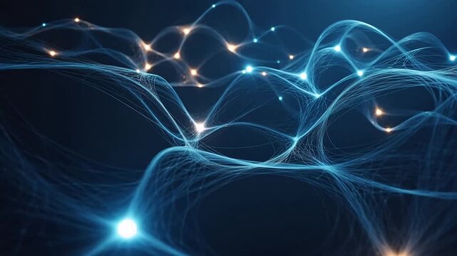 Glowing Social Network Connection Visualization