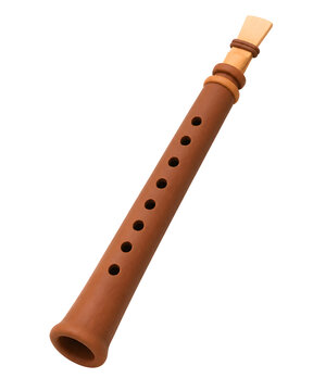 Armenian Duduk Double Reed Wind Instrument 3D Clay Render Folk Music