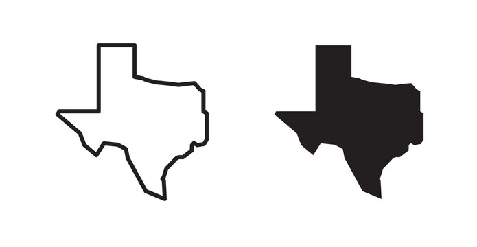 Texas icon vector design illustrations. line and solid styles