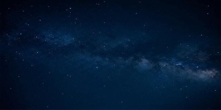 Milky Way Galaxy, Night Sky, Starry Background, Dark Blue Cosmos, Space Texture