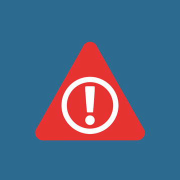 Warning Sign with Exclamation Mark Symbol.