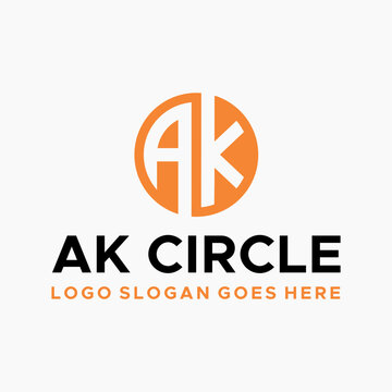 AK Circle logo vector image