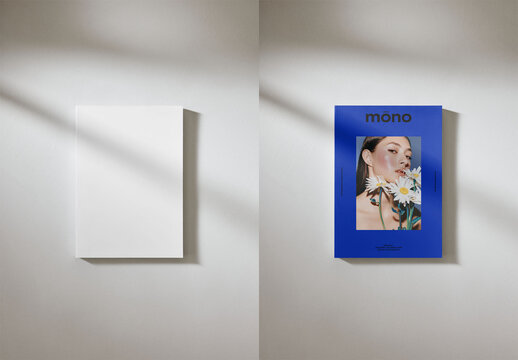 Mockup Of Customized Magazine Cover