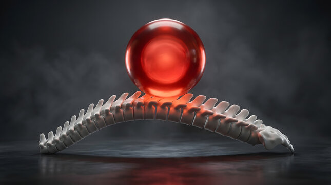 Abstract chronic pain concept showing invisible body discomfort, nerve stress, inflammation and healing through surreal 3D symbolism. AI Generated.