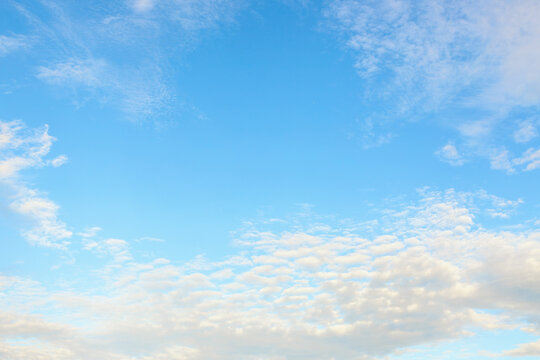 azure sky with gentle traces of melting clouds as a background