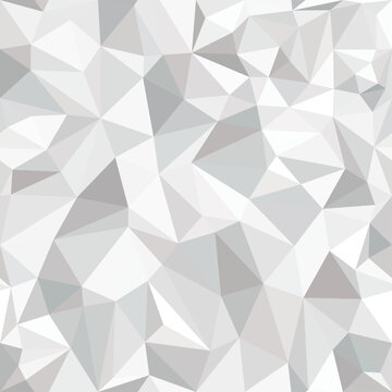ダイヤモンドのようなホワイトポリゴンのシームレスパターン素材／高級感クリスタル背景 / White polygon crystal diamond seamless pattern, luxury background