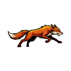 E sport Fox Animal logo vector design templates simple and modern © Deni