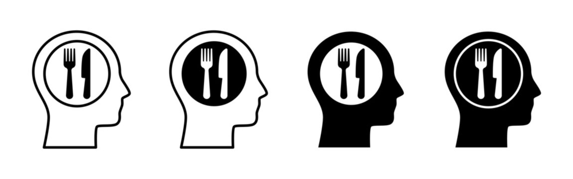 Conceptual Illustration of Dining and Eating Psychology.