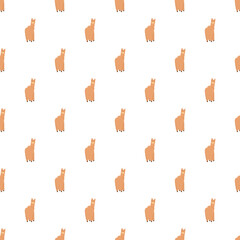 Fototapeta premium Repeating cute brown alpaca figures creating a playful animal background
