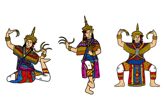 Thai Manora Dance Traditional Southern Folk Performance Collection