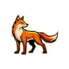 E sport Fox Animal logo vector design templates simple and modern © Deni