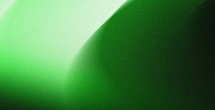 Curved Green Gradient Background with Soft Light and Grainy Texture, Abstract Earth Energy Concept