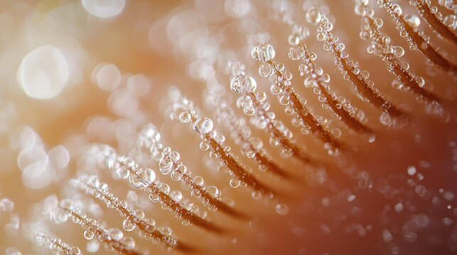 Lash natural curl extreme macro closeup with water droplets individual eyelash texture detail organic spiral pattern soft skin delicate fiber formation