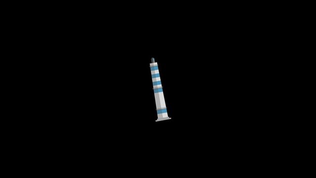 Chimney icon animation on an alpha channel background