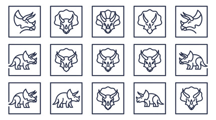 Collection of Various Dinosaur Head Illustrations. © Pemberi