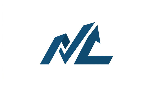 Creative ML Monogram Logo with Abstract Letter Integration Modern Vector Branding