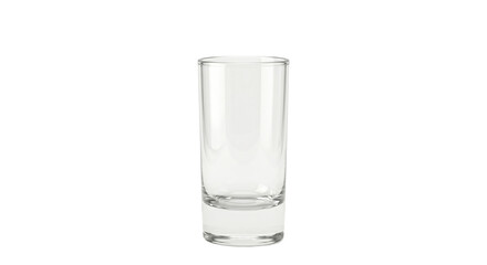 Empty clear glass shot glass on transparent background © shuphanida