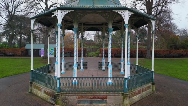 Victorian Bandstand in The Quarry Park, Shrewsbury, England