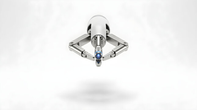 Alat Bedah Robotik Medis Minimalis dengan Gripper Mekanis dan Lampu Sensor Blue LED