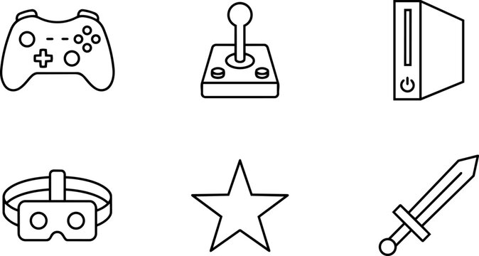 Gaming Equipment Vector Icons