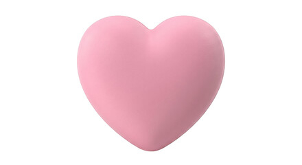Fototapeta premium Smooth pink heart shaped squishy toy on transparent background