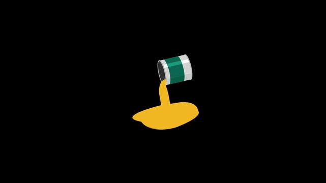 Paint tin box icon animation isolated on an alpha channel background