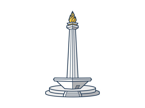 National monument of indonesia monas vector illustration