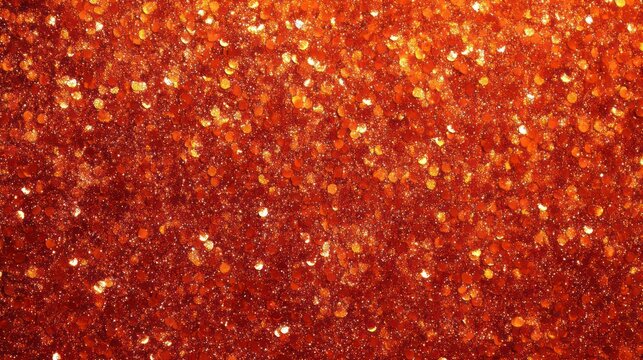 Shiny orange glitter texture background