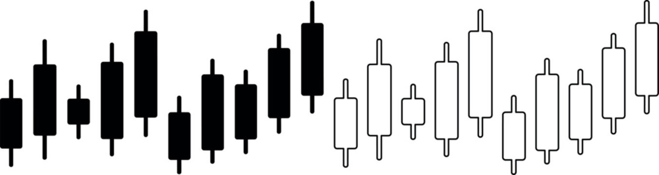 Financial market candlestick chart showing price trends and fluctuations