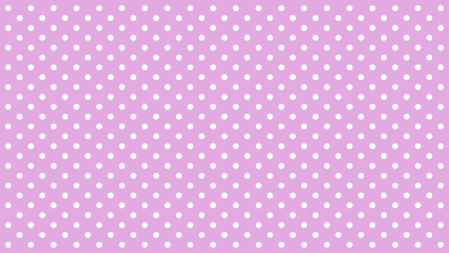 Cute Purple Polka Dot Background Inspired by Kawaii Style. Vector seamless texture for interior, cloth, textile, decorative, banner, cover, card.