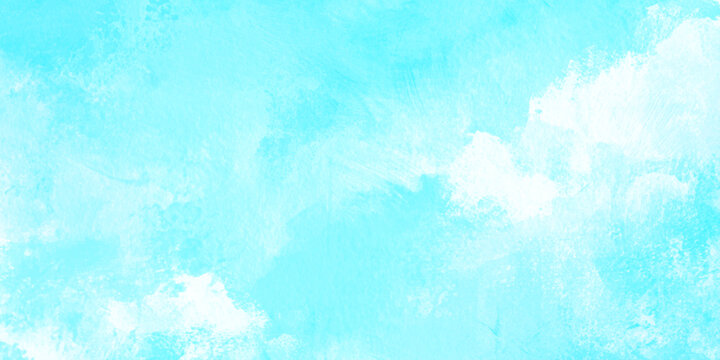 Soft watercolor background with light blue and white clouds, Abstract texture for design and artistic projects