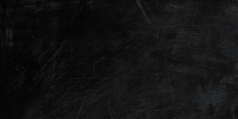 Dark scratched blackboard background with white chalk marks texture vector illustration © Daiyan
