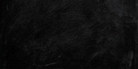 Dark wall scratched blackboard background with white chalk marks and scratches for creative design elements © Daiyan