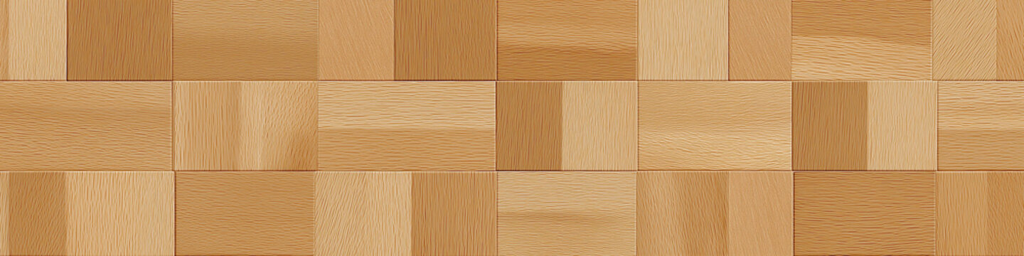 Light oak square parquet tiles arranged in a seamless checkered pattern create a warm natural wooden background.