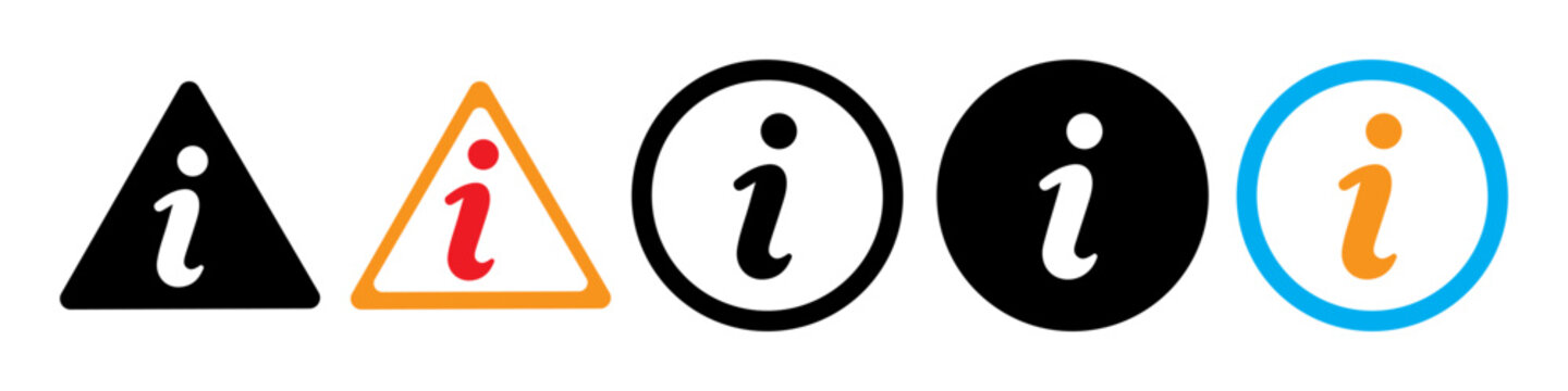 Info icon, logo vector illustration. PNG. Editable stroke. Information symbol.