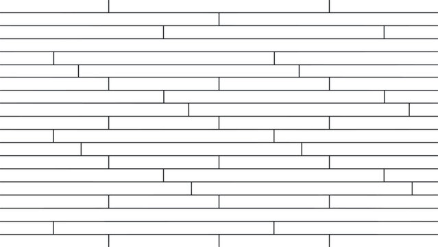 Seamless staggered plank ledgestone tile pattern on white