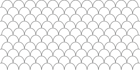 Abstract Japanese Fish Scale Line Pattern and Art Deco Seamless Waves © Graphic design 125