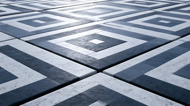 square pattern design concept with repeating geometric tiles modern abstract texture background realistic lighting commercial stock photography