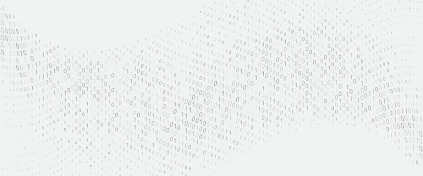 Stream binary code. Binary code matrix. Background on screen from numbers 0 and 1. Computer matrix. Numbers on screen. Binary code. vector eps 10