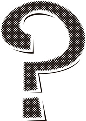 Question Mark with Halftone Effect © Irvan