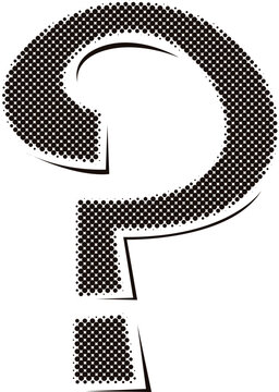 Question Mark with Halftone Effect